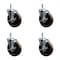 Service Caster 5'' High Temp Phenolic Swivel 7/16'' Grip Ring Stem Caster Set with Brake, 4PK SCC-GR20S514-PHRHT-TLB-716138-4 - alternate 1